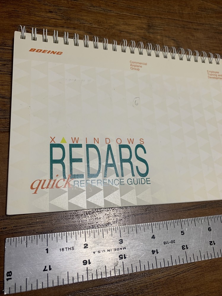 Vintage Boeing Technical Manuals X Windows Redars 1993 Reference Guide￼