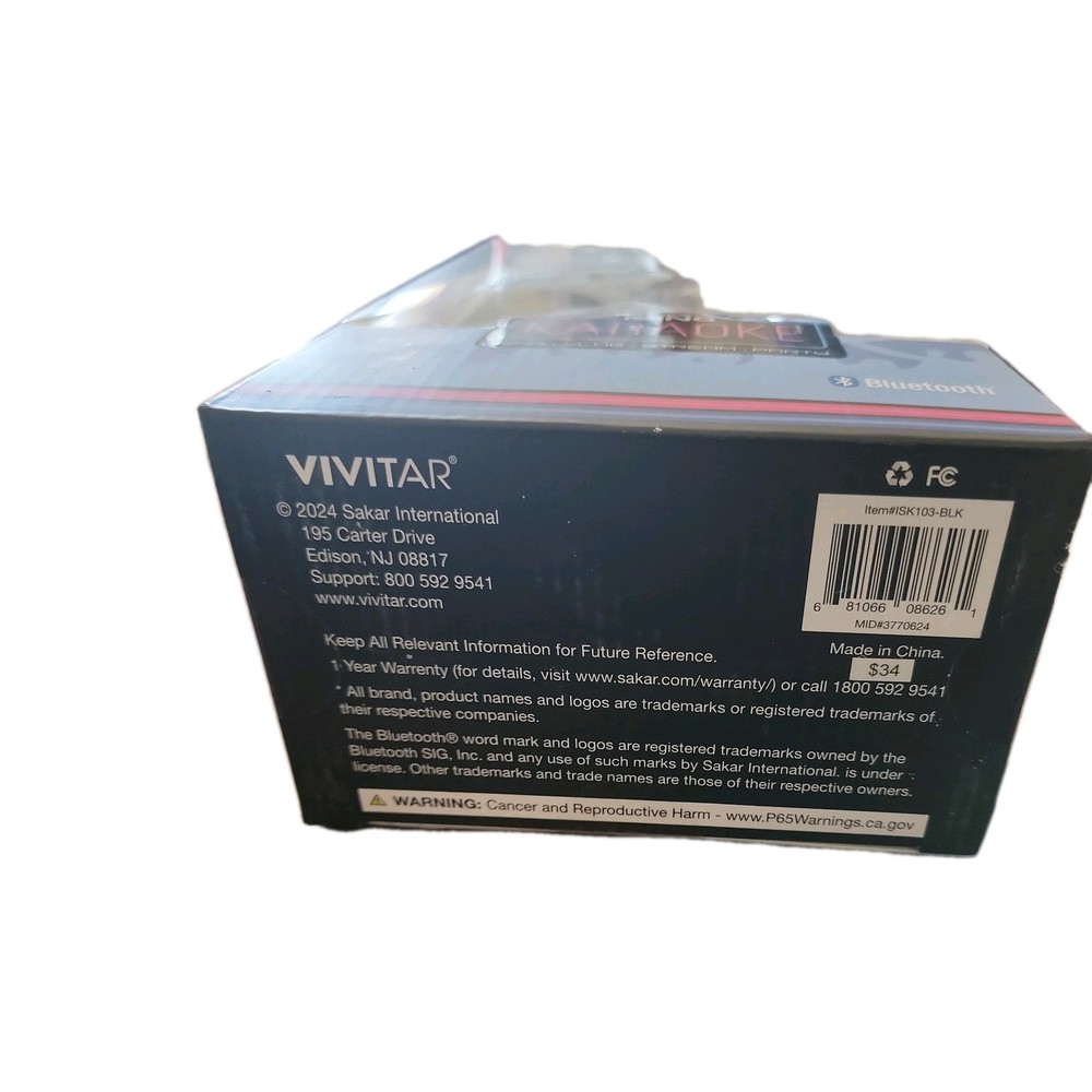 Ising Light-Up Bluetooth Karaoke Microphone New In Box