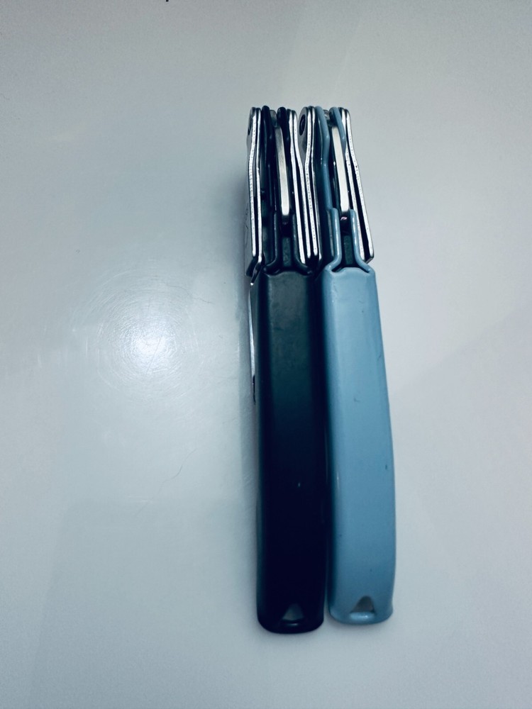 (2) RABBIT Light Blue/Black 2 Step Waiters Corkscrews Wine Key Openers