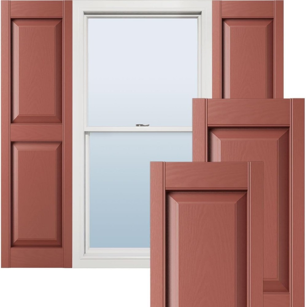 LP2C14X06400RD Custom Two Equal Panels, Raised PanelShutter (Per Pair)14 1/2"
