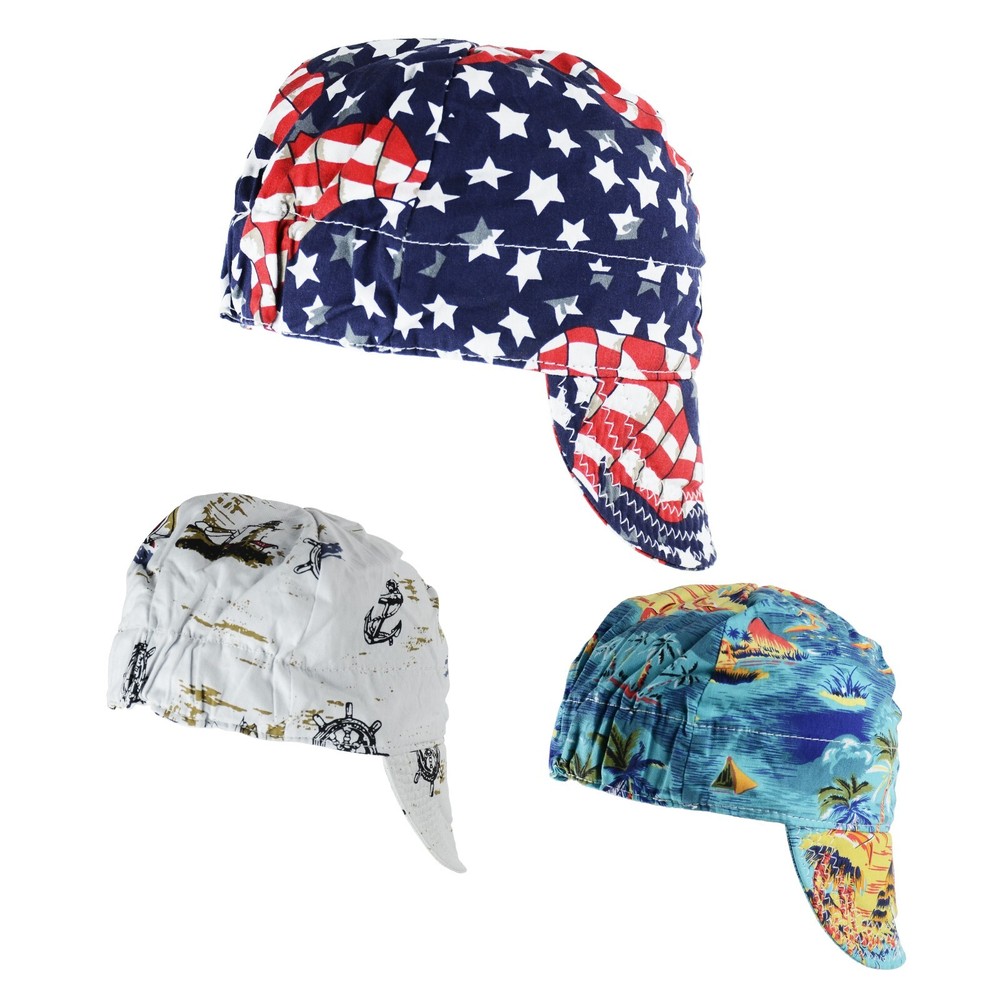 TRQWH Welding Caps for Men 100% Cotton 3 Pcs Flame Resistant Mesh Inside