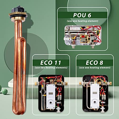 2PACK HE 55220 Water Heater Element Replacement for Ecosmart ECO POU 6 ECO 8