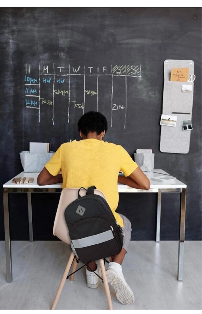 Solid Color Backpack for School - Backpack with Reflector Strip