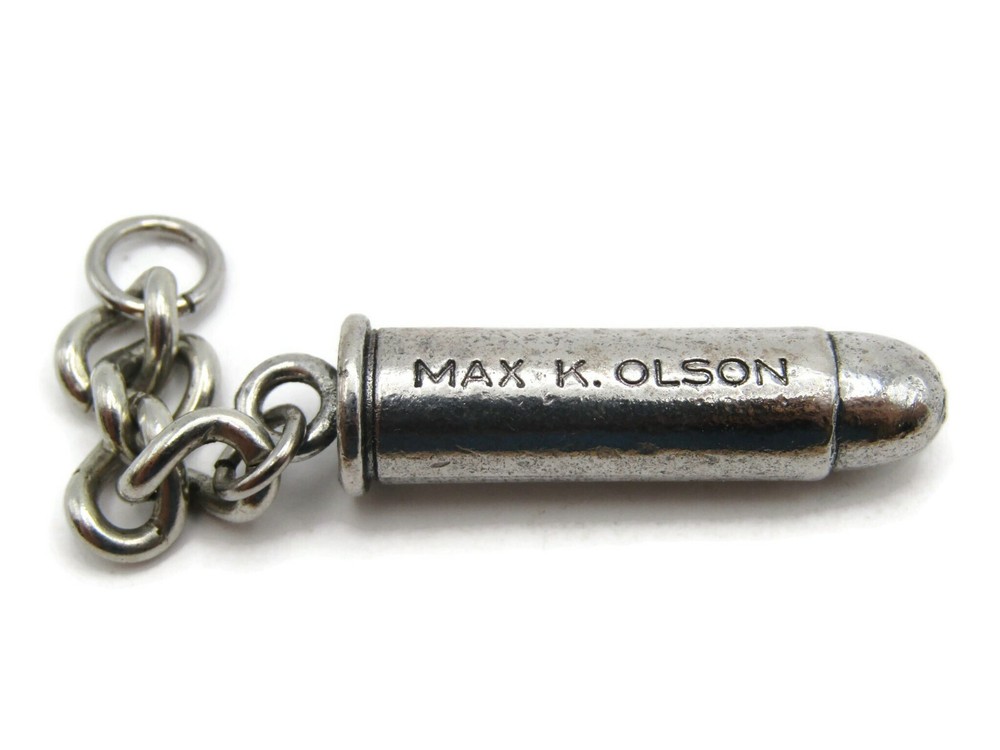 Max K Olson Silver Bullet Keychain Charm