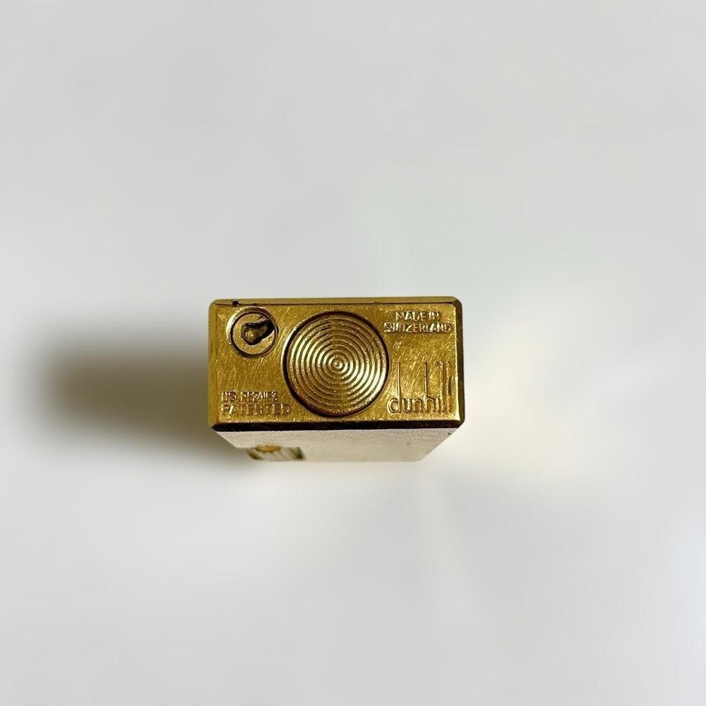 DUNHILL ROLLAGAS LIGHTER GOLD WAVES PATTERN