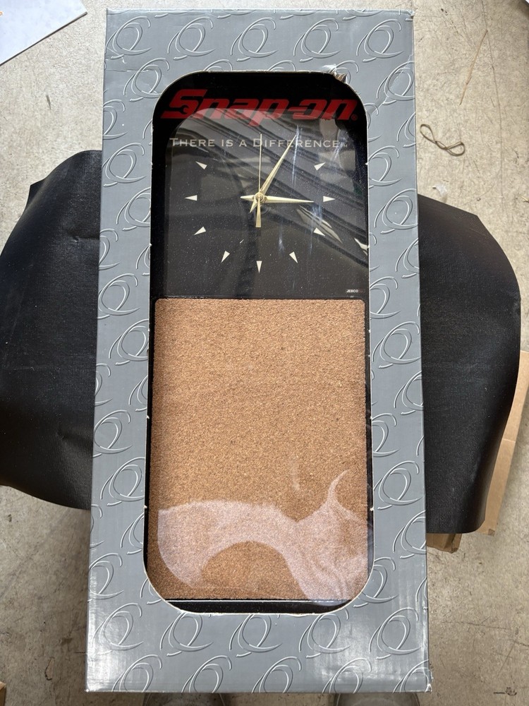 Snap on Tools corkboard jebco clock