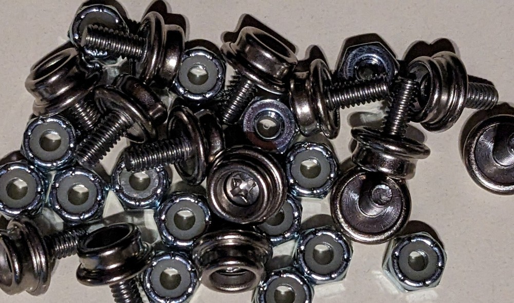 15- 3/8" SNAP STUD SS MACHINE 8-32 for CONVERTIBLE TOP, BOOT w/ Locking Nut