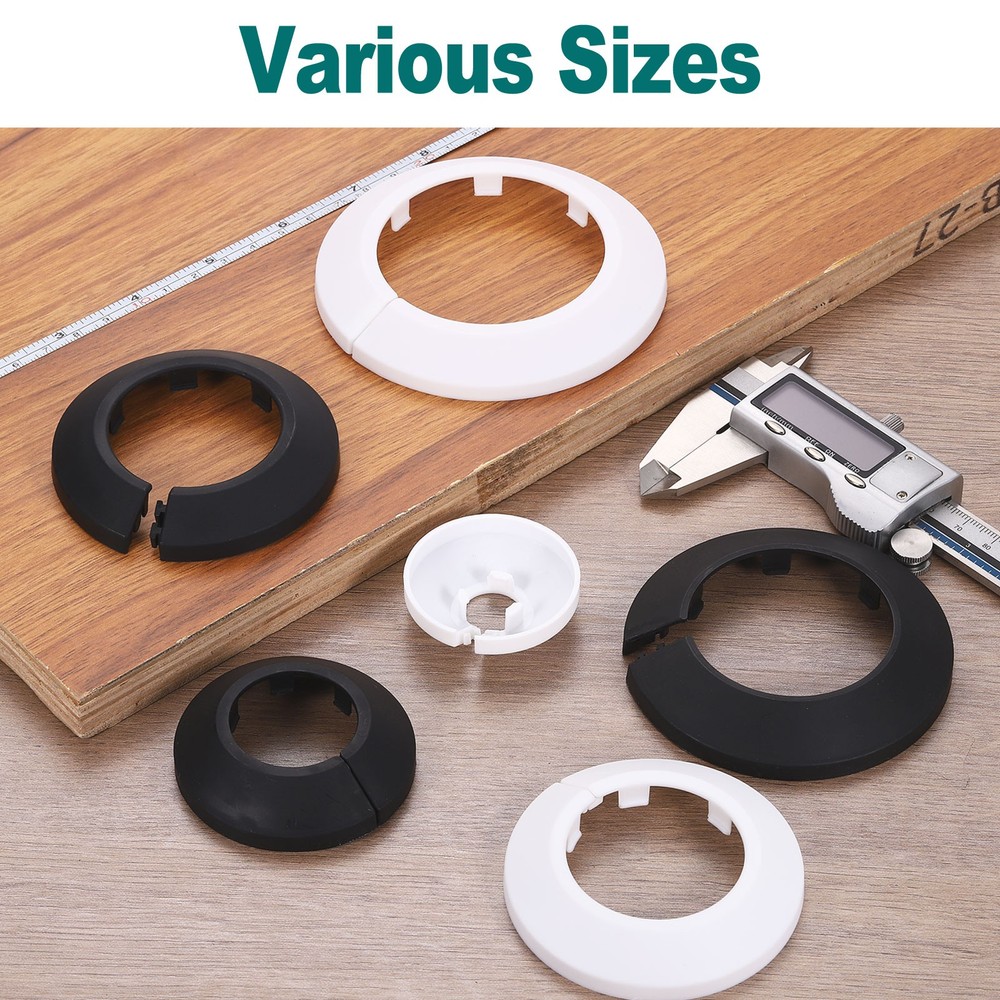 Escutcheon Plate, 2Pcs 63mm - Fit 2.37" Outer Diameter Pipe Flange (White)