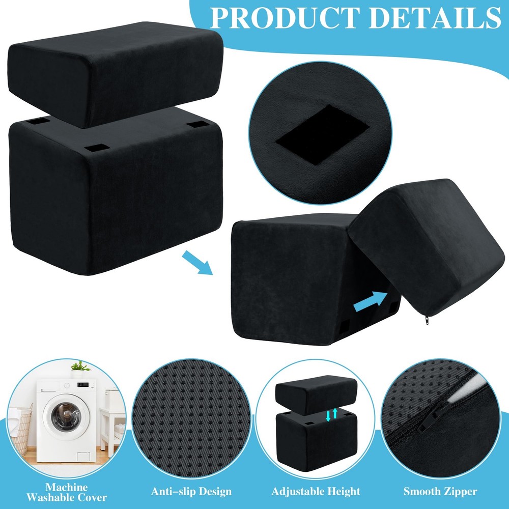 ROYALAY Adjustable Foot Rest Under Desk - High-Density Foam Ergonomic Support
