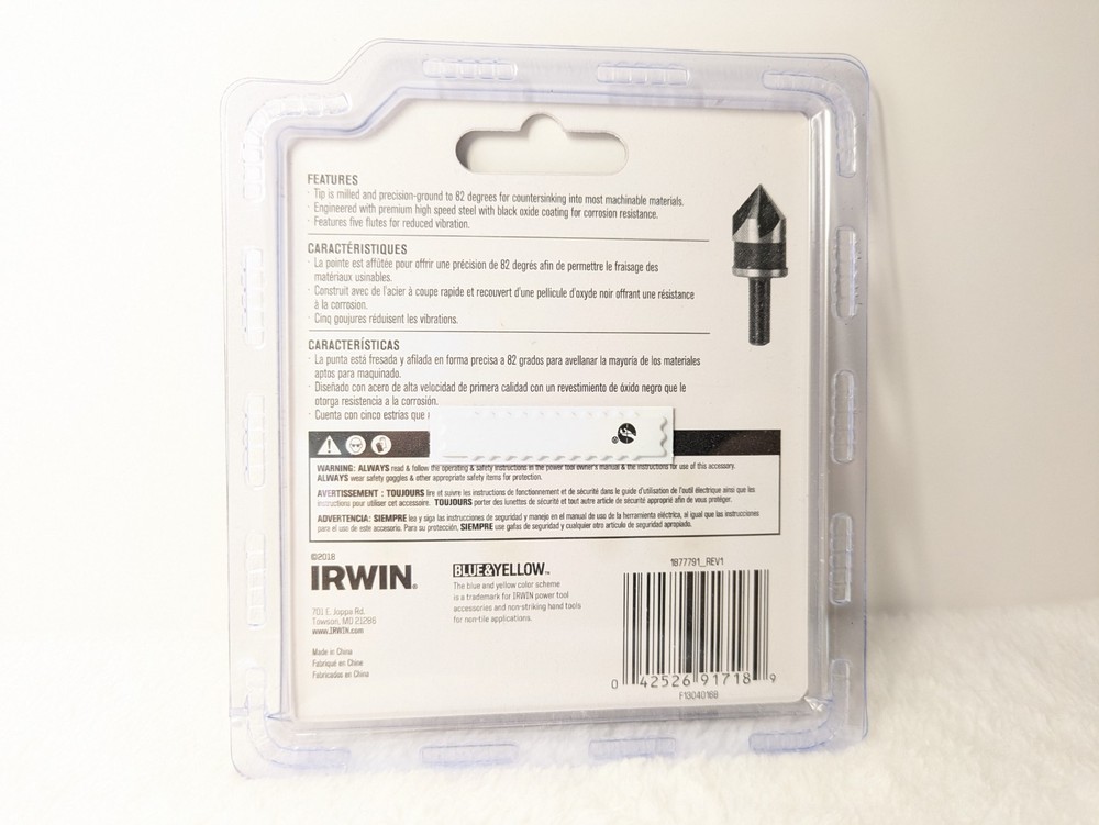 5-Pc. Black Oxide Countersink Drill Bit Set - 1877791