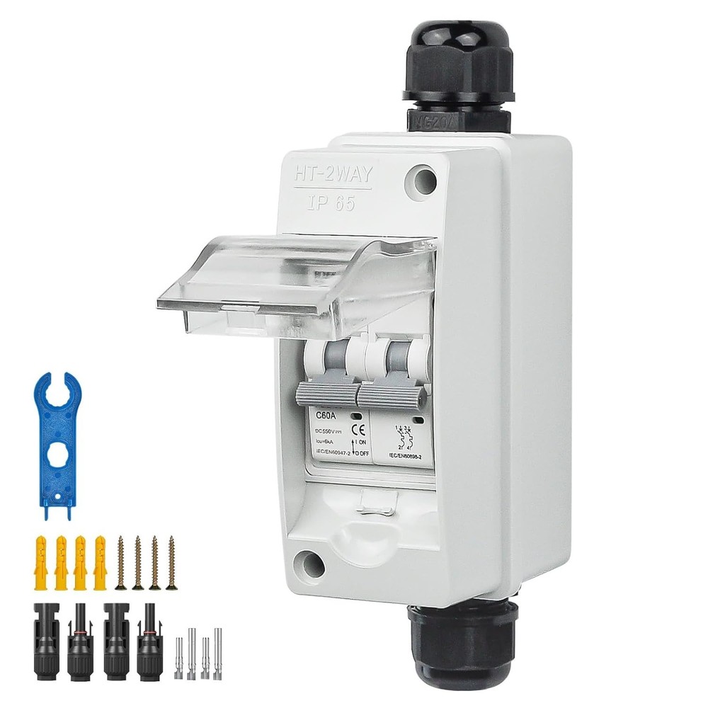 Universal 1000V 60A Solar Panel Circuit Breaker with User-Friendly Features