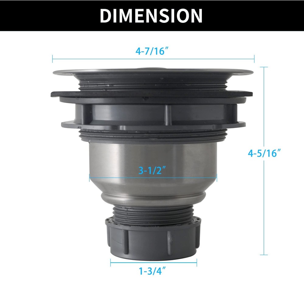 Sink Strainer Kitchen Sink Drain Assembly Kit 3-1/2 Inch with Kitchen Sink Dr...