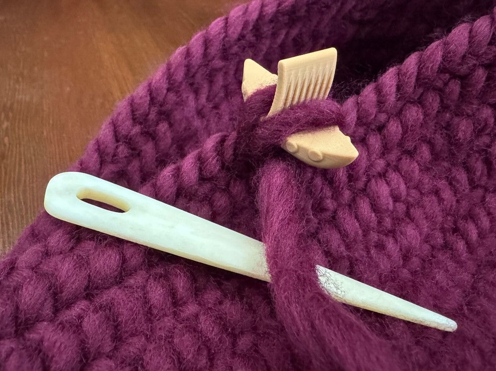 Nalbinding Loopship - 3D Printed Loop Holder and Stitch Keeper