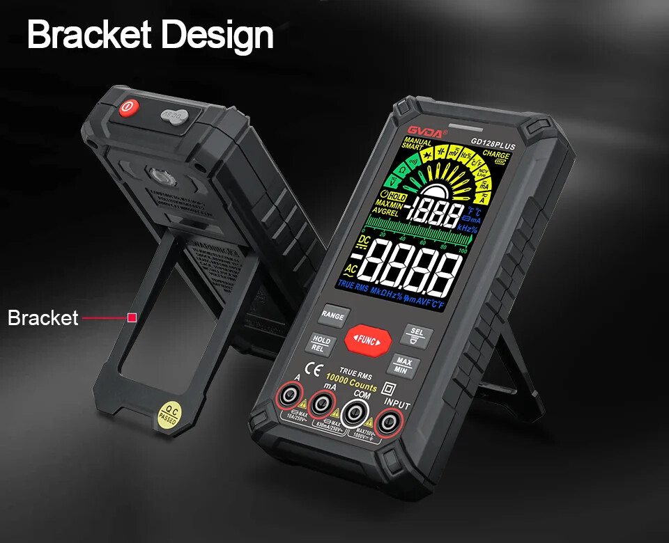 Smart Rechargeable Digital Multimeter True RMS 9999 Voltage Current Multitester