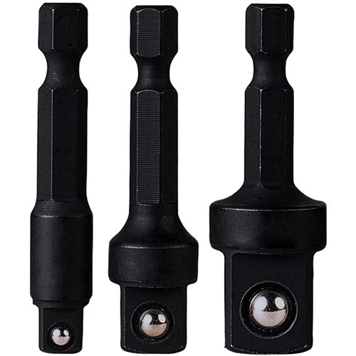 3 PC. 1/4" HEX TO SQUARE SOCKET ADAPTER SET GRE1403HA Brand New!
