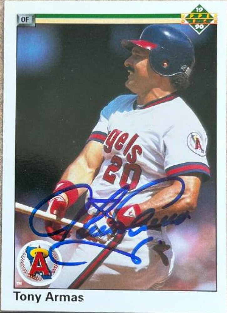 Tony Armas Autographed 1990 Upper Deck #58