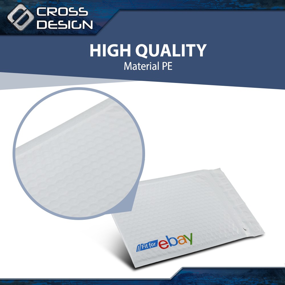 100pcs Padded Bubble Mailer Envelope 6.5” x 9.25” With Color Logo