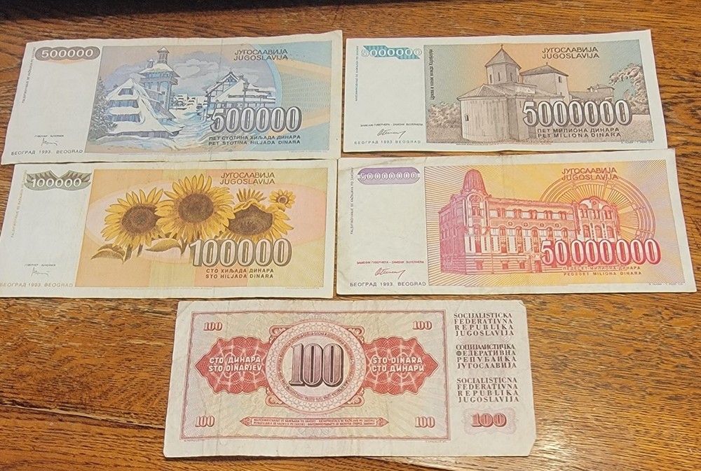 5 YUGOSLAVIA NOTES    T-BAG