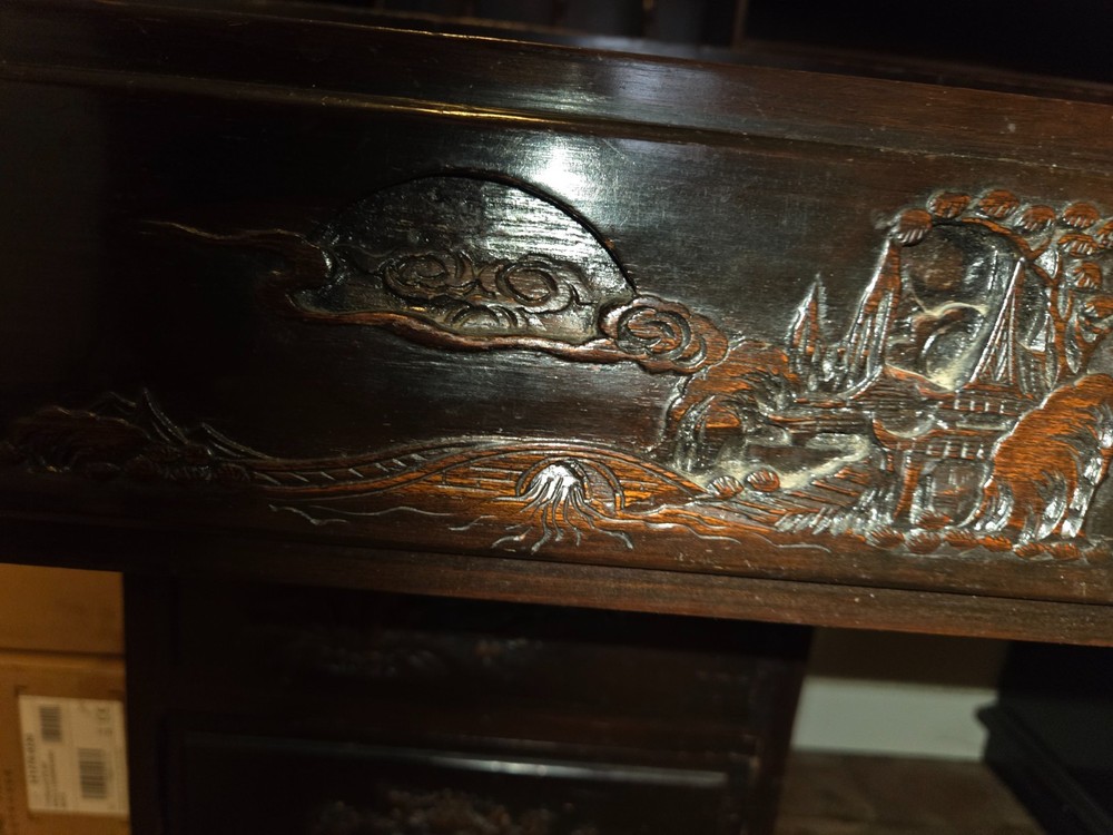 Oriental Antique Roll Top Desk