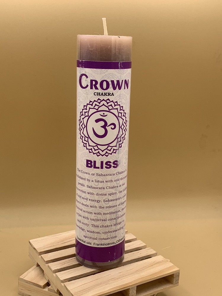 Crown Chakra Bliss 7” Meditation Pillar Candle