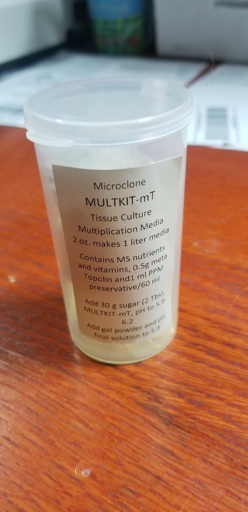 Microclone Tissue Culture Tissueponics Multkit-mT meta Topolin Cannabis Storage