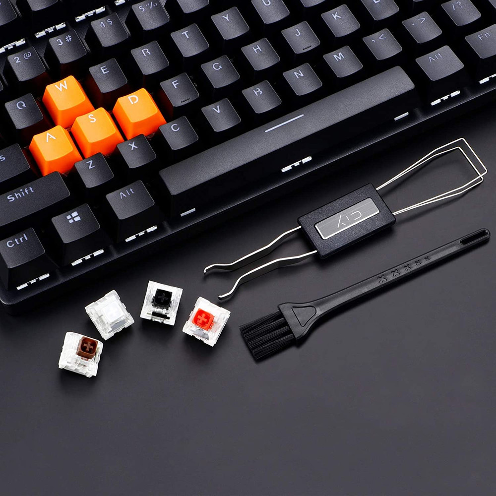 Keycap & Switch Puller Tool + 2 Cleaning Brushes Mechanical Keyboard