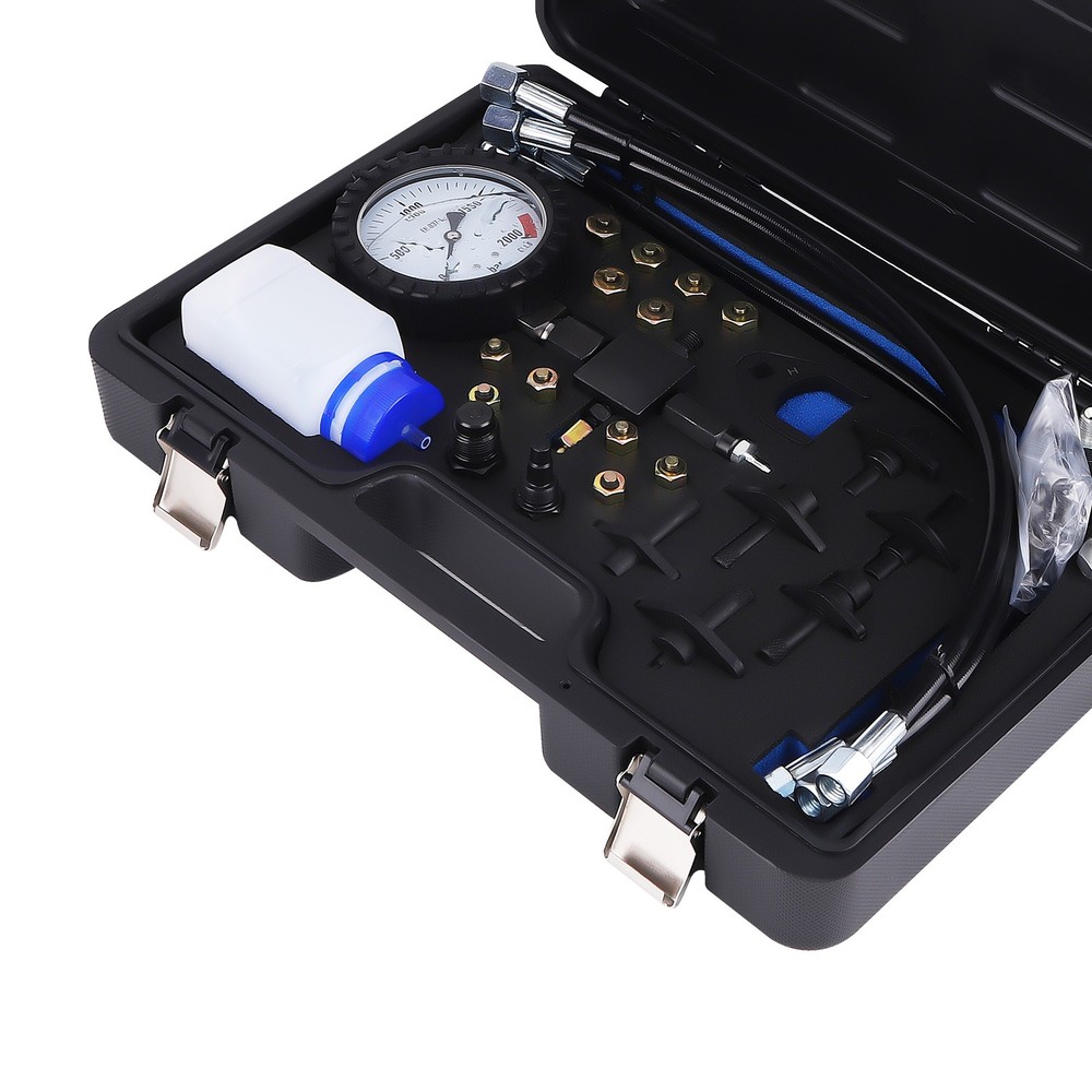 Diesel Engine Common Rail Pressure Test Kit 2000BAR Diagnostic Tool with Hoses