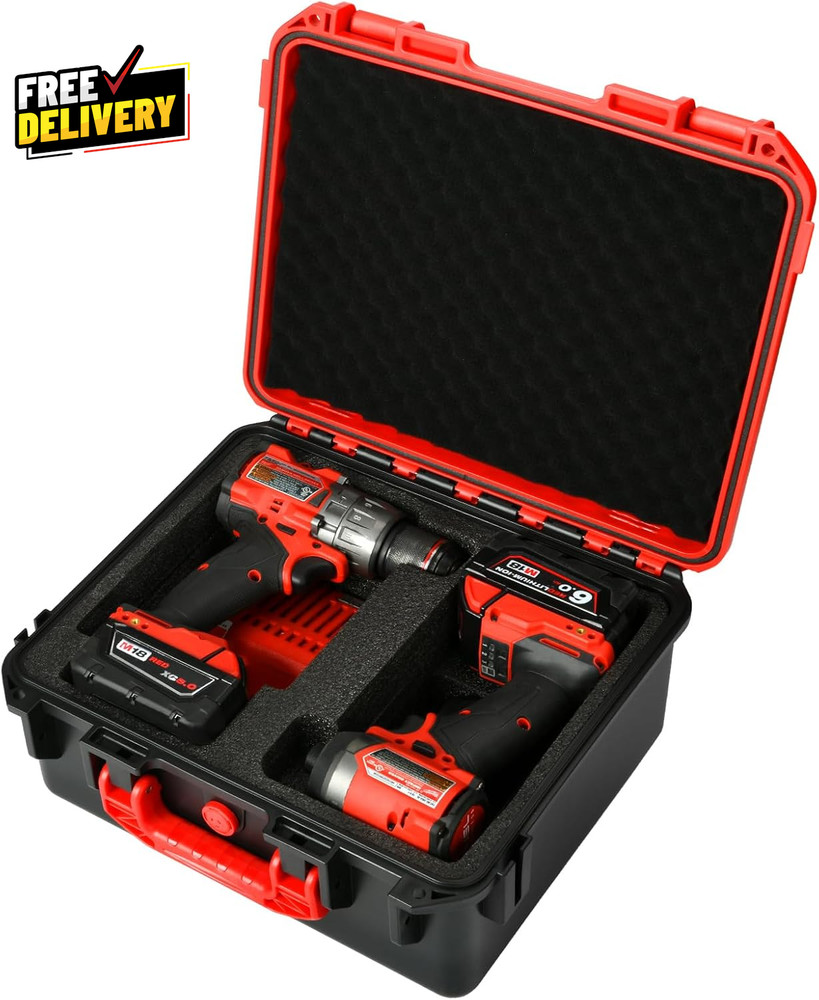 Tool Case for Milwaukee M18 Impact Drill Driver Combo Kit - Tool Box