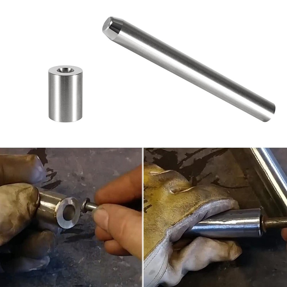 Blacksmith Rivet Doming Tool Set Top & Bottom 1/4" Blacksmithing Forging Tools