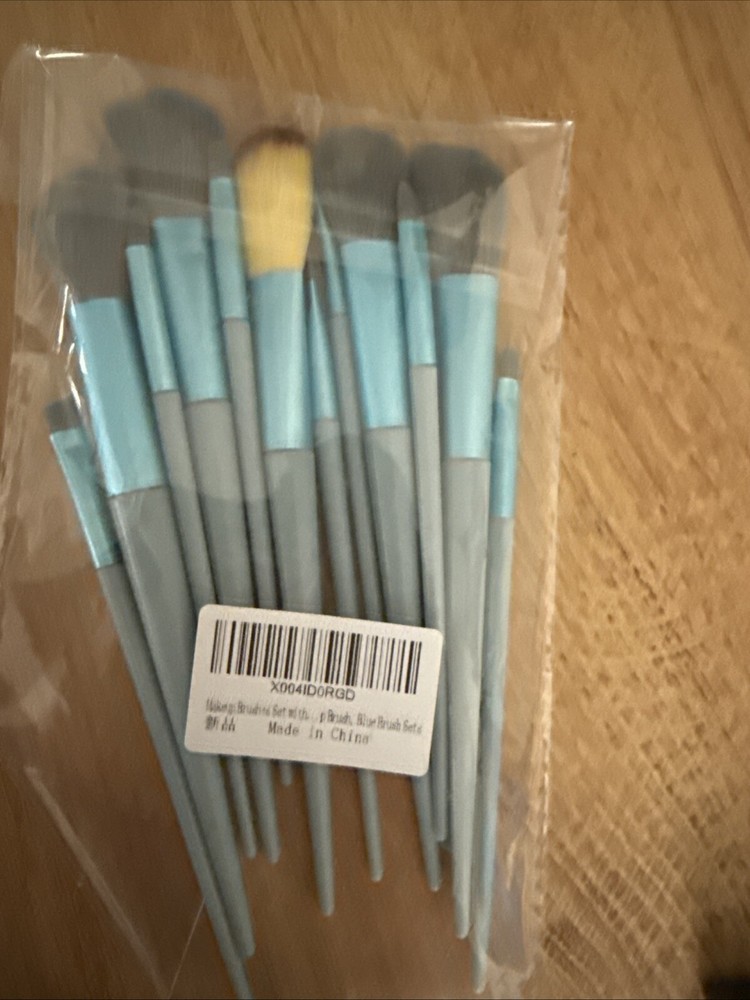 Makeup Brushes Set 13 pcs Blue NEW
