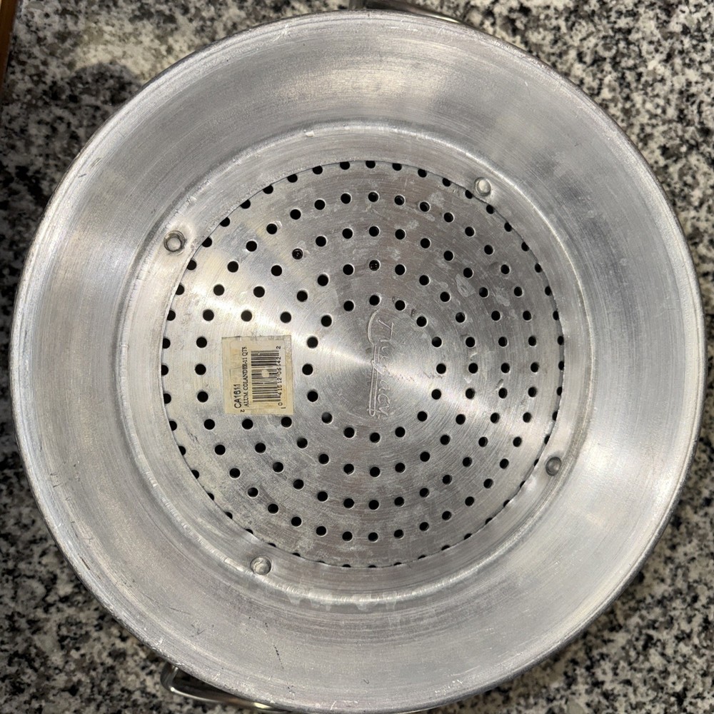 COLANDER Aluminum Strainer Commercial Restaurant HEAVY!