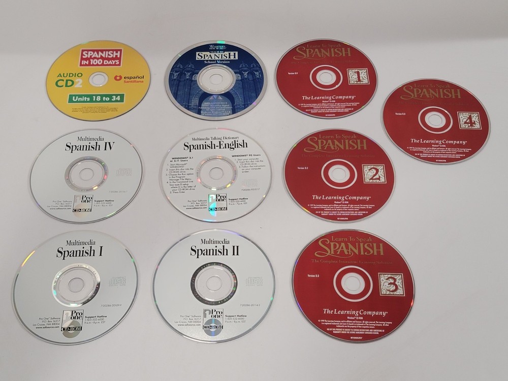 Spanish Language (PC and MAC) PC CD-ROM - 10 Discs, Learning Company, Multimedia