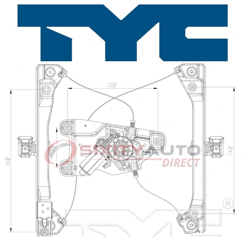 TYC Front Left Power Window Motor & Regulator Assembly for 2012-2017 mv