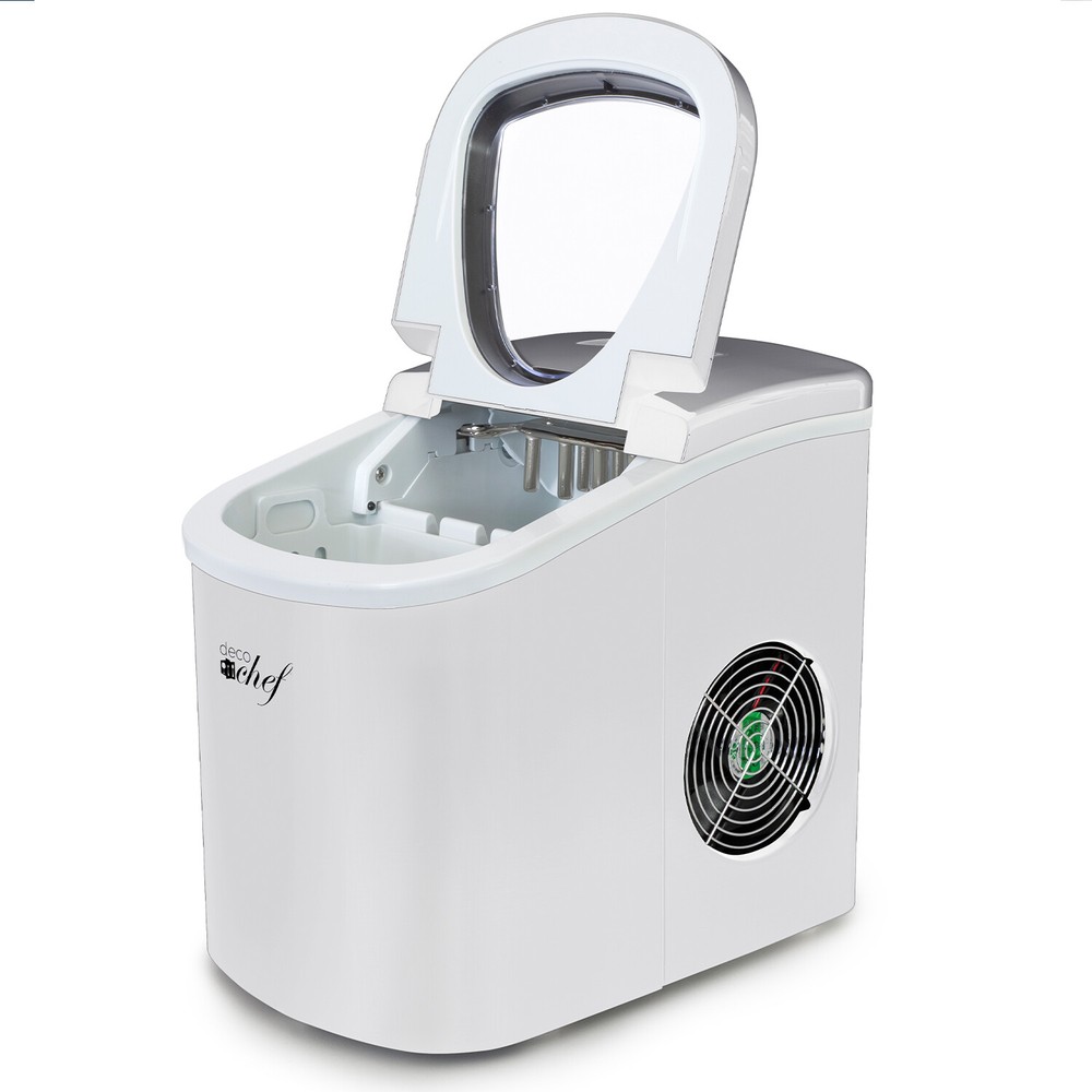 Deco Chef White Compact Electric Ice Maker | (IMWHT) | Top Load | 26 Lbs Per Day