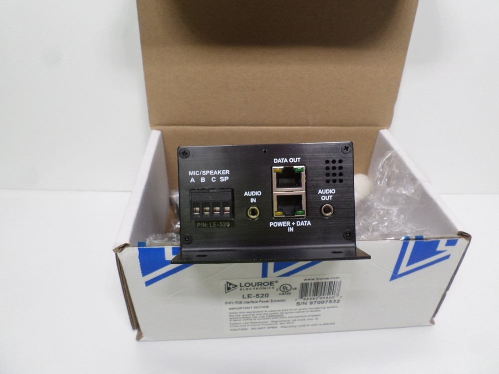 Louroe LE-520 IF PX Audtio Interface Poe Extractor Model C5-6