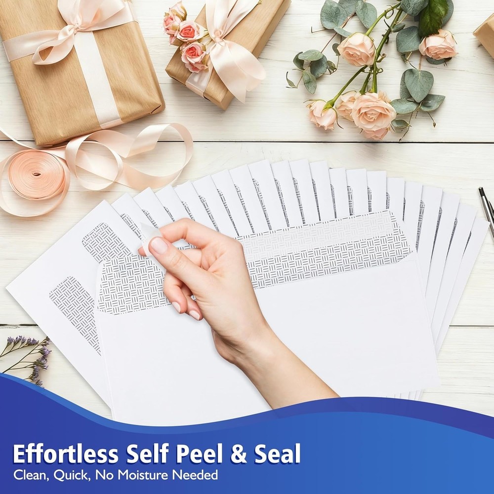 Protective Double Window Self-Seal Envelopes - 70 Count for Secure Mailings