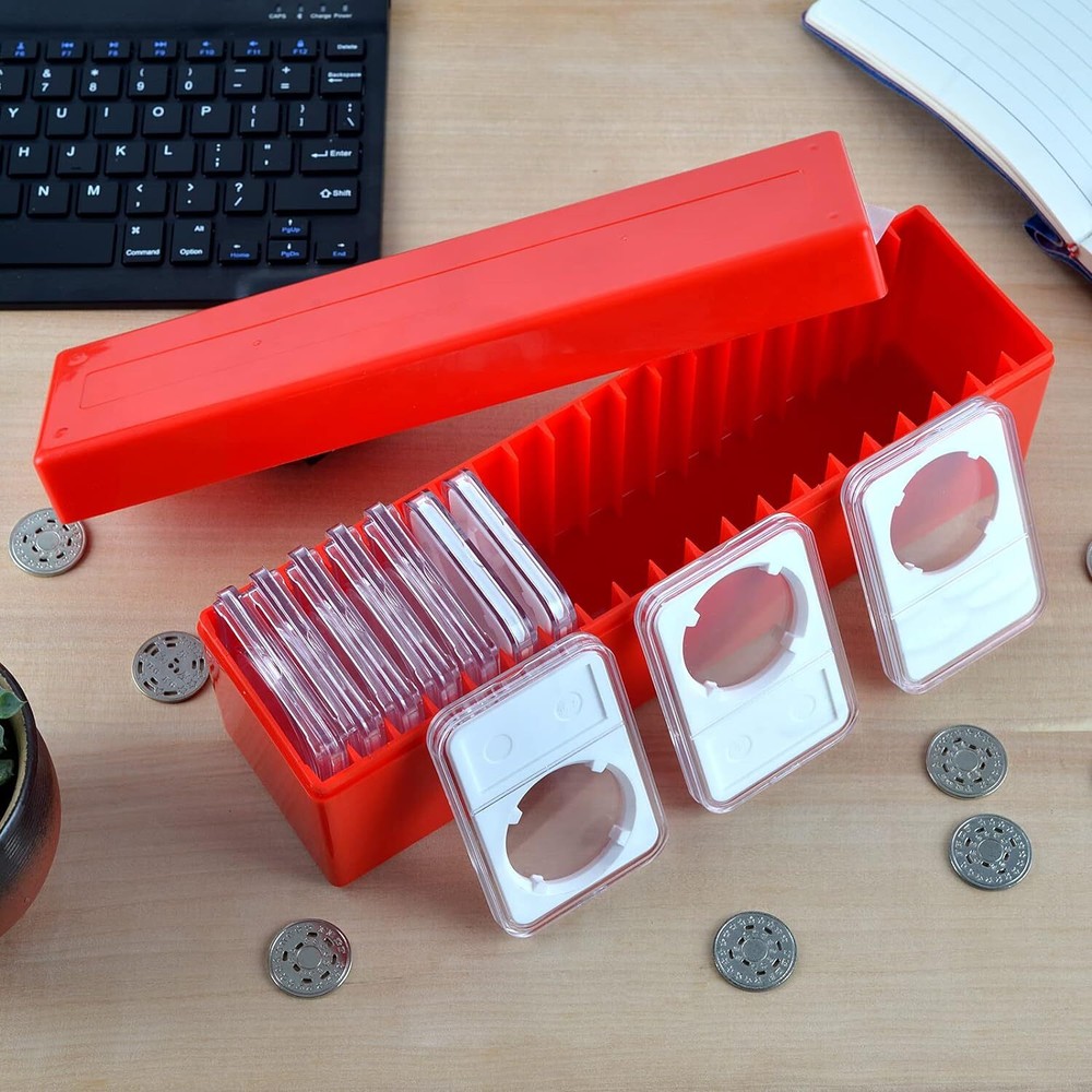 3PC Storage Box Plastic Case for 20 Certified PCGS NGC Slabs Coin Holders Box