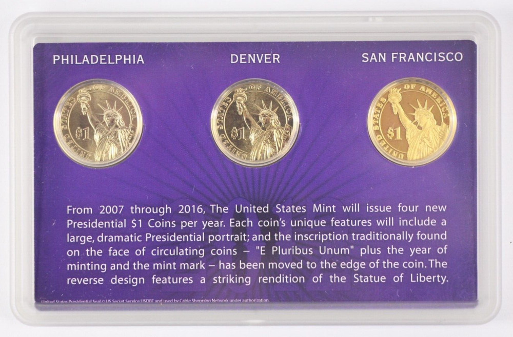 2012 PDS Edition Presidential Dollars Benjamin Harrison in Original Box