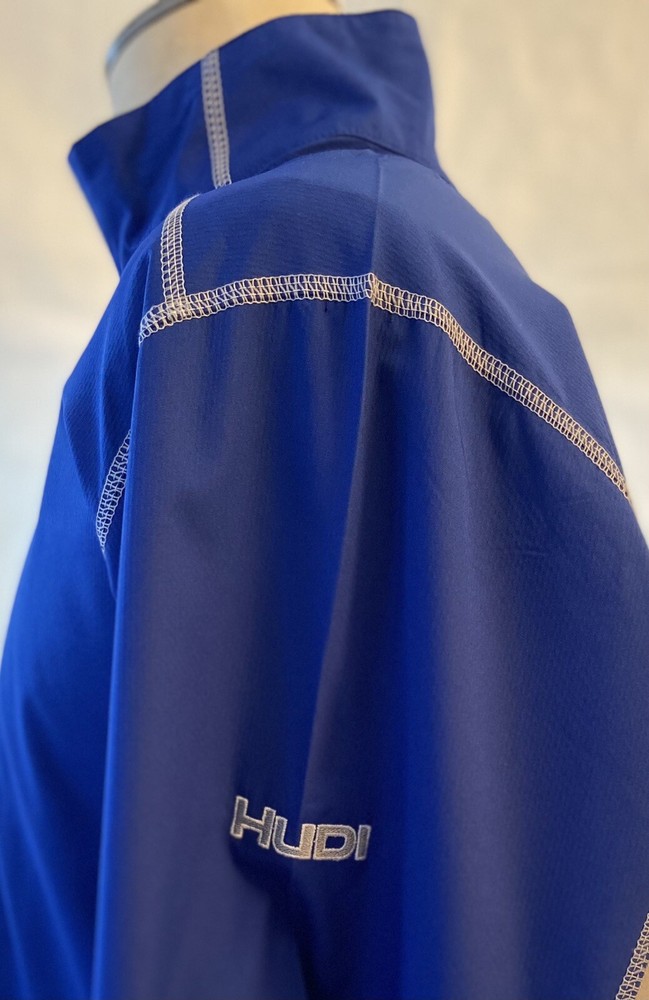 FOOTJOY Men's 1/2 Zip Blue Hudi Medium Polyester Pullover Jacket Windbreaker