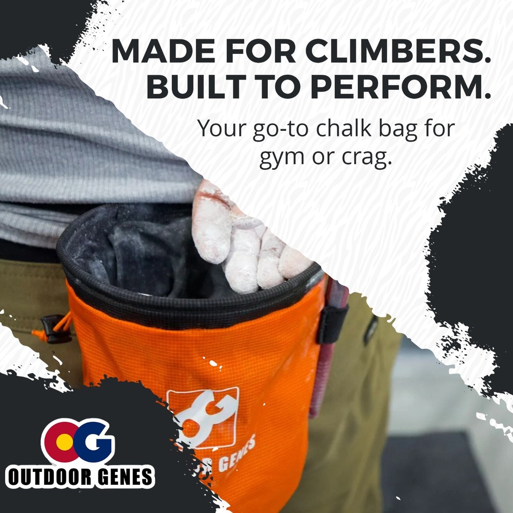 Chalk Bag for Climbing Durable, Lightweight, with Adjustable Belt Available