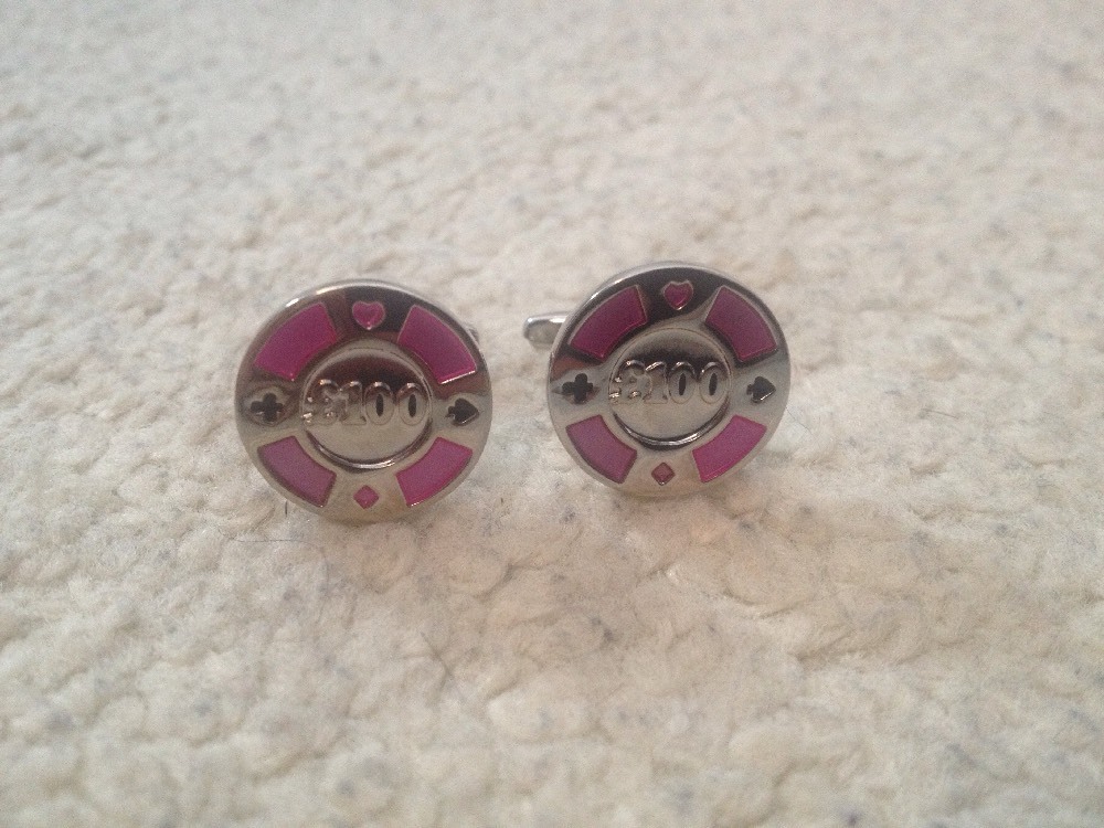 £100 Poker Chip Cufflinks