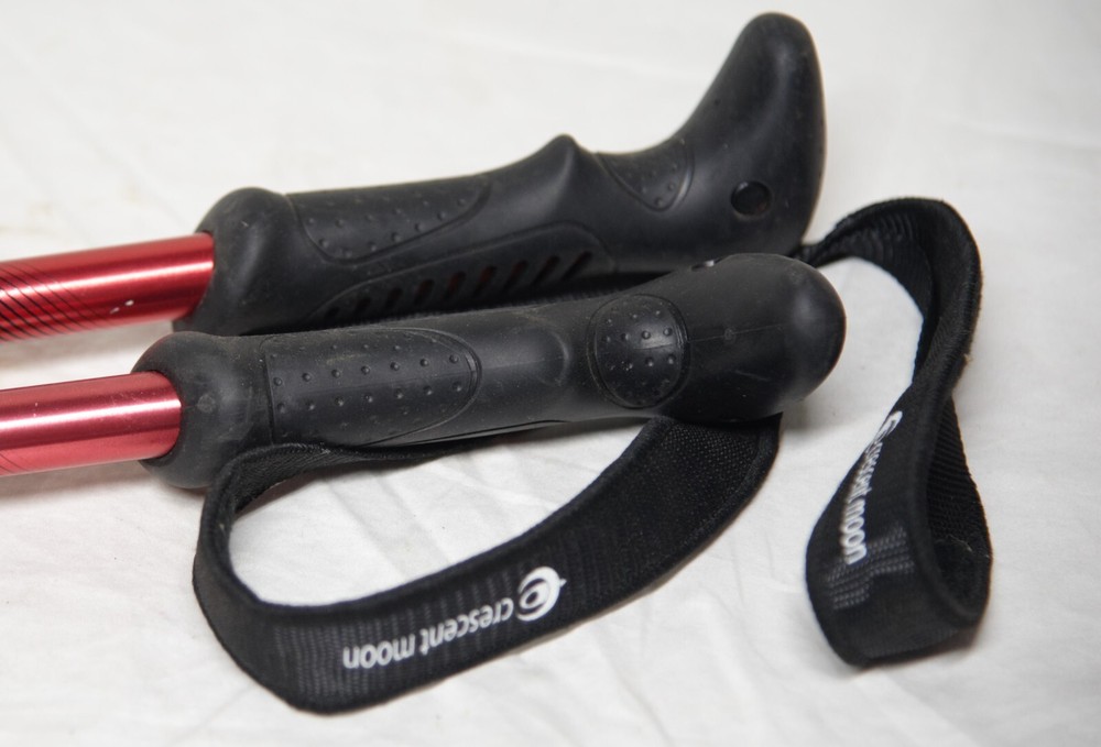 Cresent Moon red expandable aluminum walking sticks