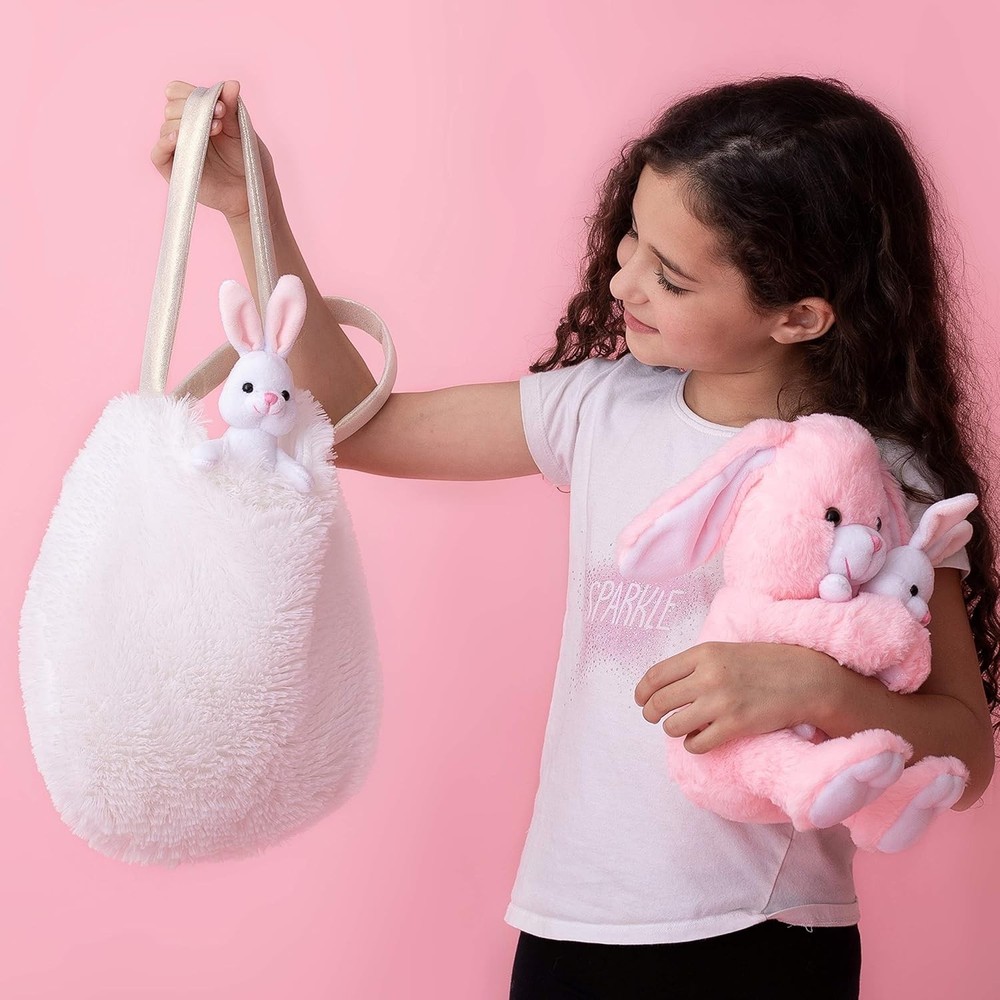 Large Bunny Toy Set for Imaginative Play