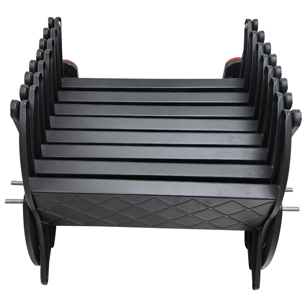 6.73ft 8-Step Wall-Mounted Folding Stair440Lbs Black Pull Down Telescopic Ladder