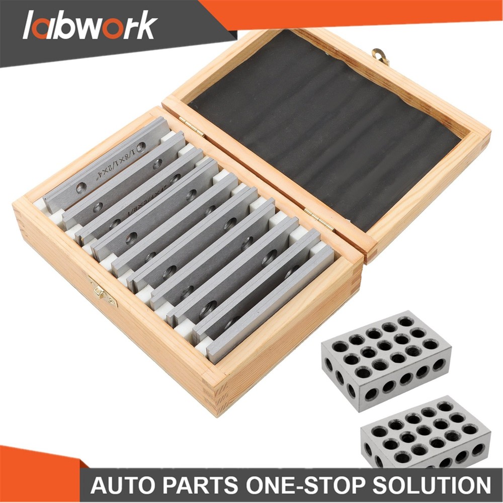 Labwork 1/8 X 4" 10 Pair Precision Parallel Set & Matched Pair of 1-2-3 Blocks