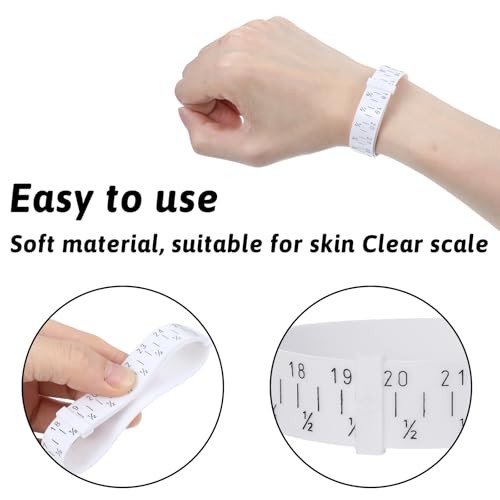 Guduling 2pcs Ring and Bracelet Sizer Measuring Tool, Adjustable Wrist
