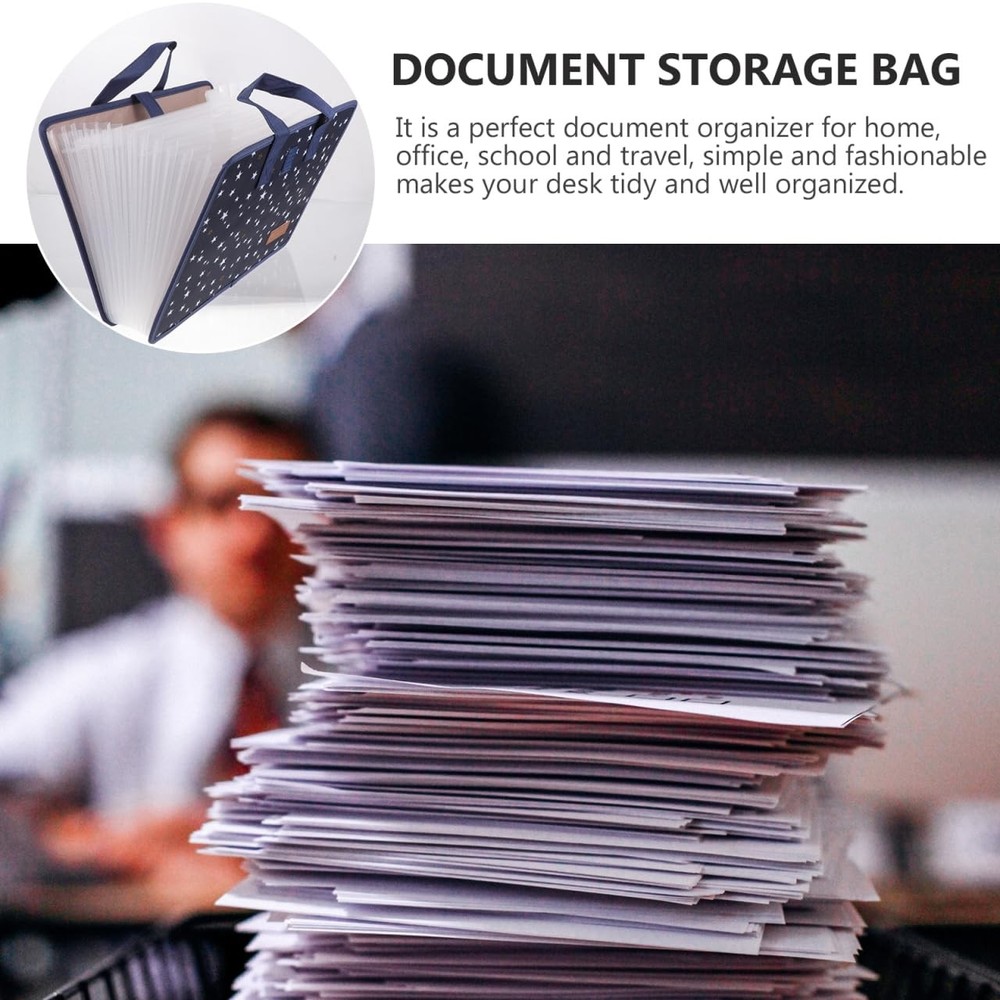 Expanding File Folder with Handle Portable Document Organizer Folder with 13 ...