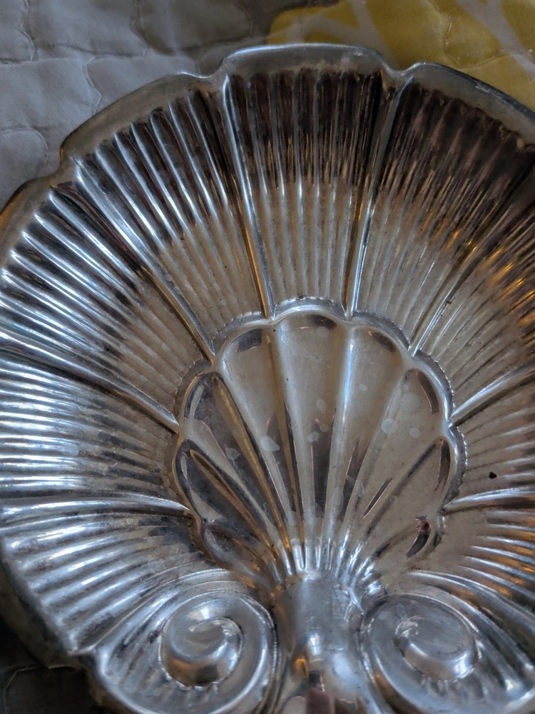 Vintage Silverplate Clam Shape Dishs