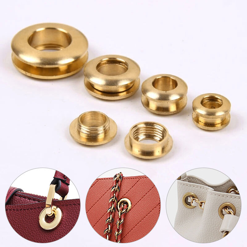 Solid Brass Screw Eyelets With Washer Grommets Leather Craft Bag Accessories 6US