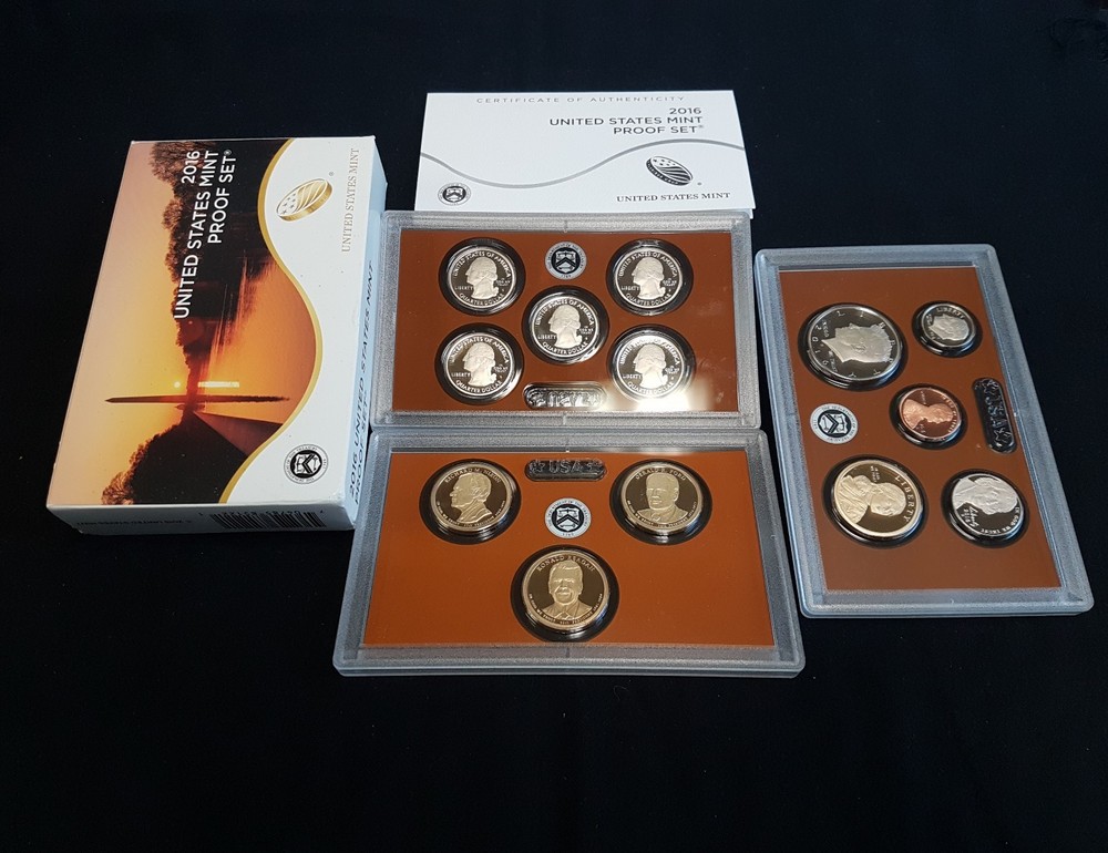 2016 Proof Set Complete 3 Sets. CLAD 13 Coins total